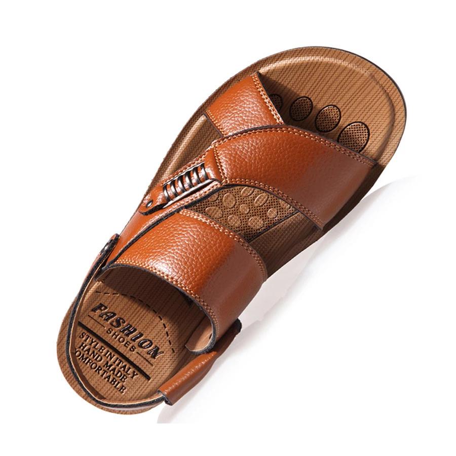 Men Sandals Summer Genuine Leather Roman For Male