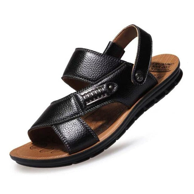 Men Sandals Summer Genuine Leather Roman For Male