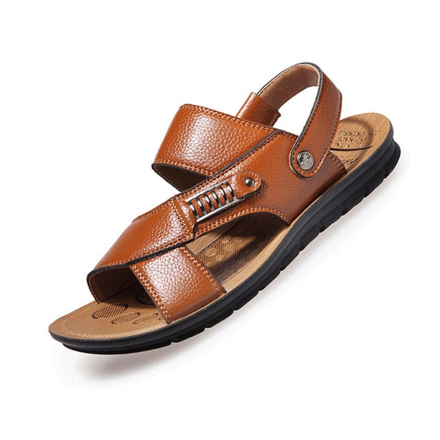 Men Sandals Summer Genuine Leather Roman For Male