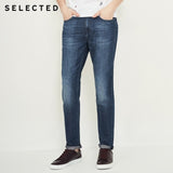 SELECTED Men Jeans Modis Cotton & Linen Do Old Edge Grinding Prewashed Male Casual Denim Pants