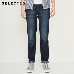 SELECTED Men Jeans Modis Cotton & Linen Do Old Edge Grinding Prewashed Male Casual Denim Pants