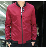 Fashion Male Jacket Men Thin Windbreaker Black Bomber