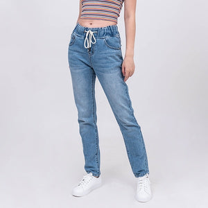 Women Jeans with high waist push up large size ladies denim