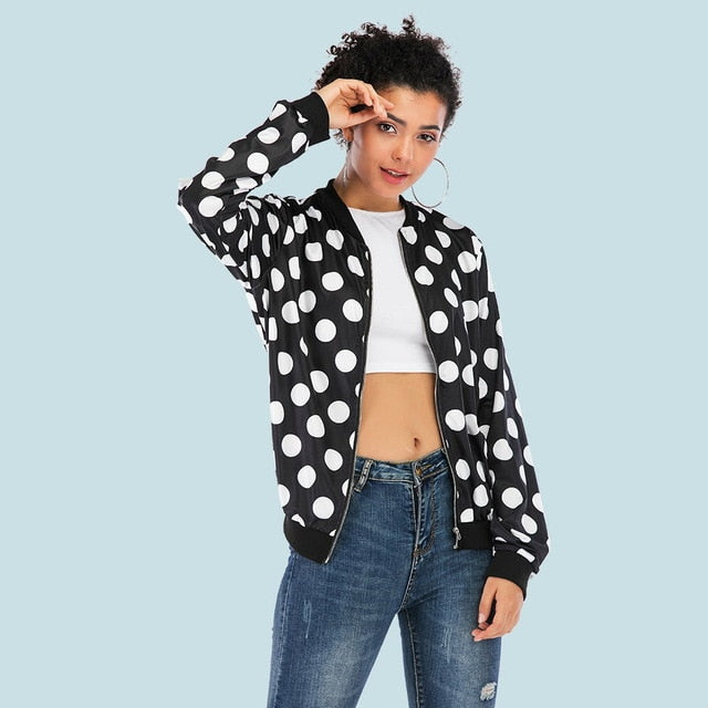 Print Bomber Jacket Women Flowers Zipper Up Retro Coat Spring 2019 Summer Long Sleeve Basic Plus Size Short Biker Jackets for Female