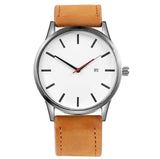 Men's Fashion Watch Top Brand Luxury Sport with Leather Brace Casual