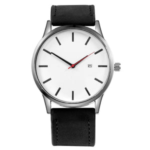 Men's Fashion Watch Top Brand Luxury Sport with Leather Brace Casual