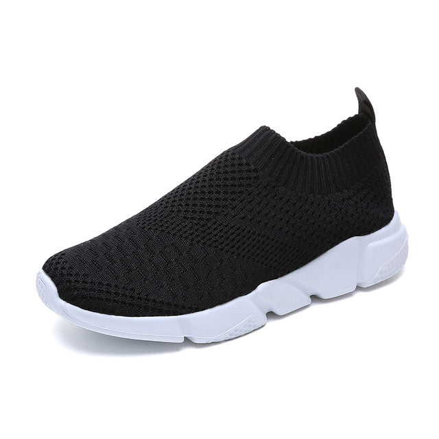 women Sneaker spring summer slip on platform knitting flats soft walking shoes