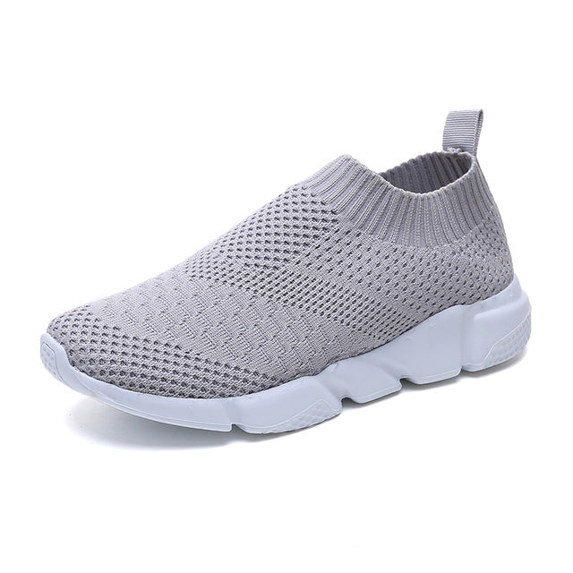 women Sneaker spring summer slip on platform knitting flats soft walking shoes