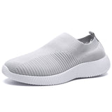 women Sneaker spring summer slip on platform knitting flats soft walking shoes