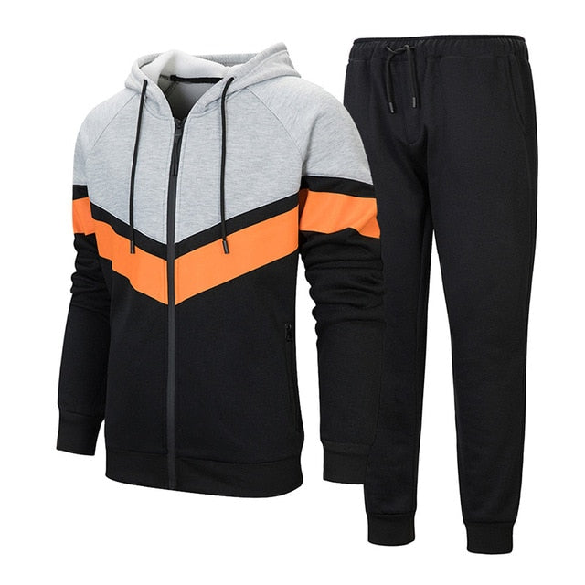 Men Two Pieces Set New Fashion Hooded Sweatshirts Sportswear Men Tracksuit Hoodie Autumn Men Brand Clothes Hoodies+Pants Sets