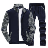 Tracksuit Sporting Fleece Thick Hooded Men Jacket+Pant Warm