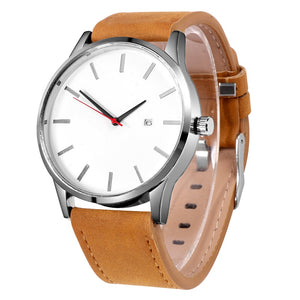 Men's Fashion Watch Top Brand Luxury Sport with Leather Brace Casual