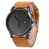 Men's Fashion Watch Top Brand Luxury Sport with Leather Brace Casual