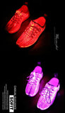 New Summer Led Fiber Optic Shoes for Men and Women, Boys and Girls, USB Recharge glowing Sneakers light up shoes