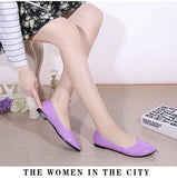 Women Casual Solid Shoes Comfort Slip On Round Toe PU Leather Flat