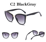 Cateye Sunglasses Women Vintage Gradient Glasses Retro Eyewear UV400