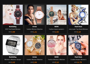 Fashion Women Watches Simple Romantic Rose Gold Strap Wrist Watch