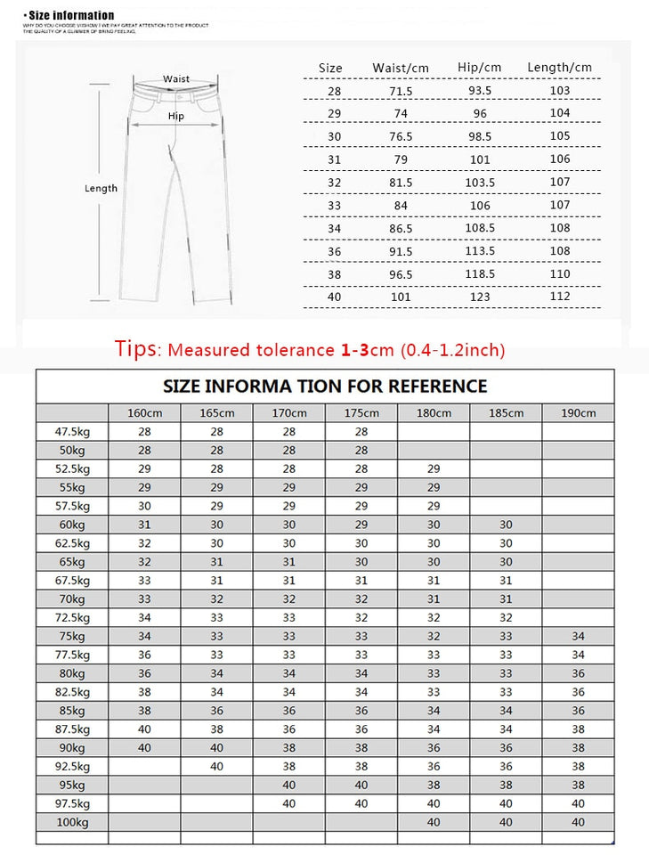 Straight Denim Men's Jeans  Casual Men Long Pants Trousers Brand Biker  for Male