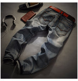 Straight Denim Men's Jeans  Casual Men Long Pants Trousers Brand Biker  for Male