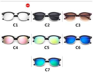 Half Metal Fashion Sunglasses for Men and Women