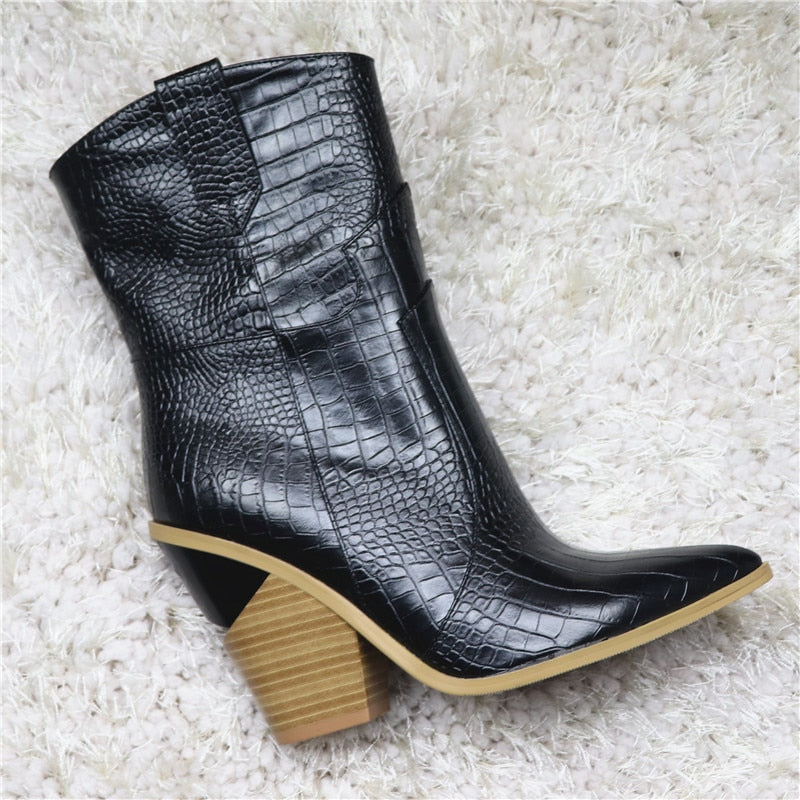 women boots pointed toe wedges shoes