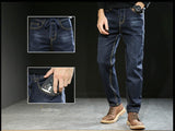 Elastic Loos Men's Jeans Denim Trousers Hombre Korean Cowboys (PLus Size 6XL 7XL)