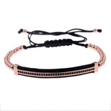 Classic Luxury Black Zircon 4MM Copper Beads Bracelet Unisex