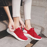 Women & Men Lightweight Sneakers Summer Knit Breathable Trainers Soft Couple Walking Shoes white