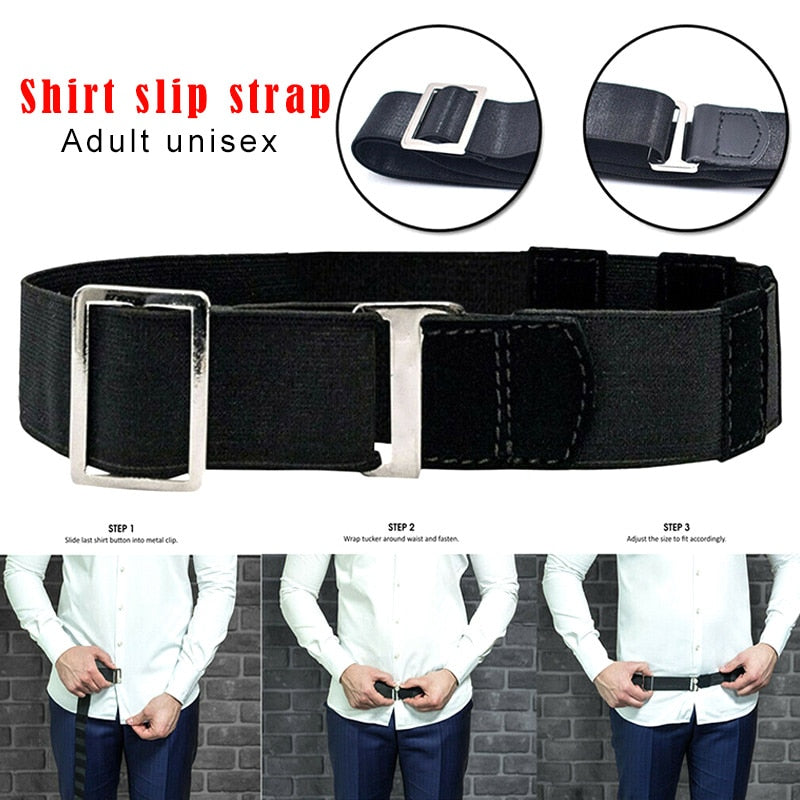 Fashion Shirt Holder Adjustable Near Shirt Stay Best Tuck It Belt for Women Men Work Interview TY53