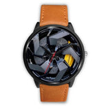 Men's Quartz watch Luxury Racing Car Wheel Free Stainless Strap Clock