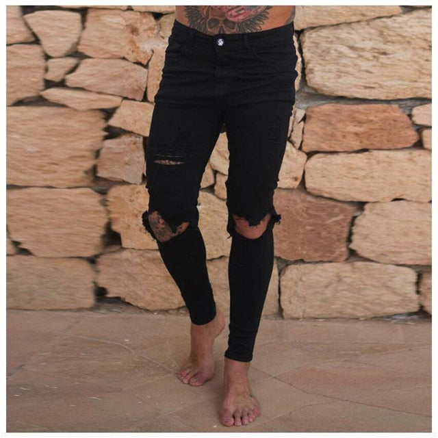 Men's Fashion Vintage Ripped Jeans