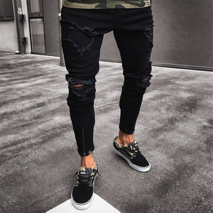 Men's Fashion Vintage Ripped Jeans