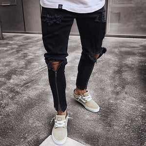 Men's Fashion Vintage Ripped Jeans