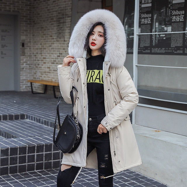 Autumn Winter Warm Velvet Thicken Faux Fur Coats