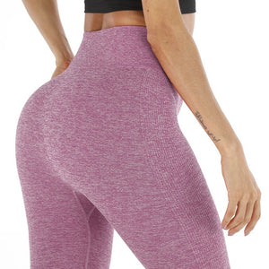 Women's Fashion Seamless Leggings Ladies Athleisure Sportswear Sweat Pants Trousers High Waist Solid Fitness