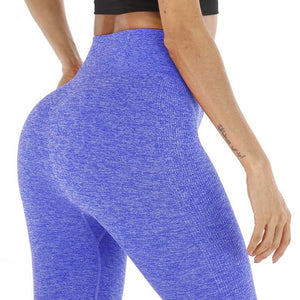 Women's Fashion Seamless Leggings Ladies Athleisure Sportswear Sweat Pants Trousers High Waist Solid Fitness