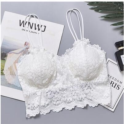 Women Push Up Wireless Lace Bra Top Plus Size Underwear Lingerie Full Cup