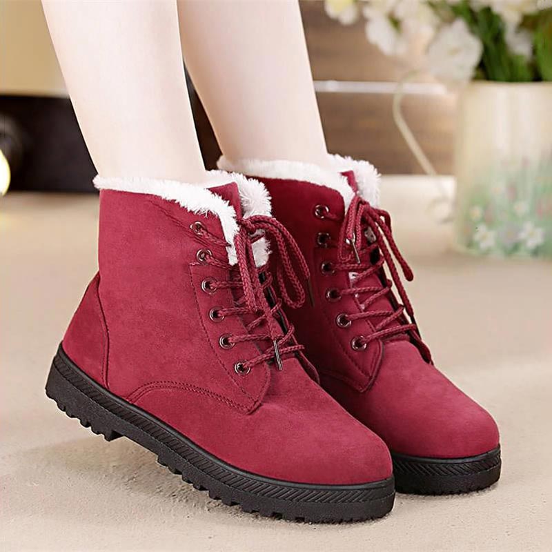 Warm fur plush Insole women winter boots