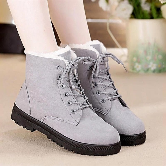 Warm fur plush Insole women winter boots