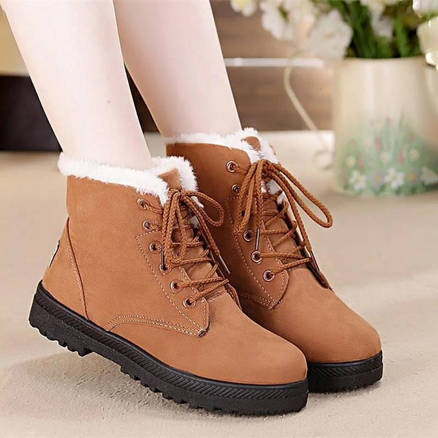 Warm fur plush Insole women winter boots