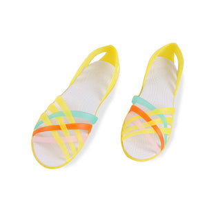 Women Jelly Shoes Rainbow Summer Sandals