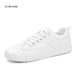 Men Casual Shoes Breathable Wear Resistant Shoes Comfortable Summer White Round Toe Lace up Flat Sneakers