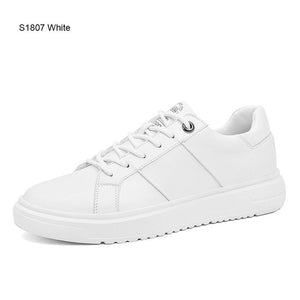 Men Casual Shoes Breathable Wear Resistant Shoes Comfortable Summer White Round Toe Lace up Flat Sneakers