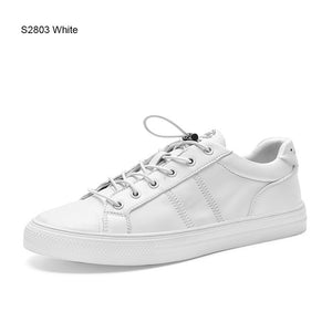 Men Casual Shoes Breathable Wear Resistant Shoes Comfortable Summer White Round Toe Lace up Flat Sneakers