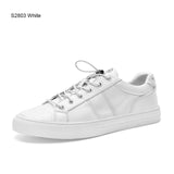 Men Casual Shoes Breathable Wear Resistant Shoes Comfortable Summer White Round Toe Lace up Flat Sneakers