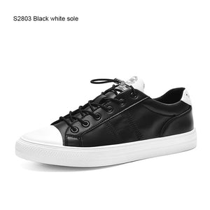 Men Casual Shoes Breathable Wear Resistant Shoes Comfortable Summer White Round Toe Lace up Flat Sneakers