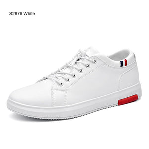 Men Casual Shoes Breathable Wear Resistant Shoes Comfortable Summer White Round Toe Lace up Flat Sneakers