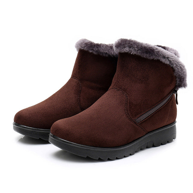 Warm Short Fur Plush Winter Ankle Boot