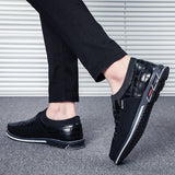 Oxfords Leather Men Shoes Fashion Casual Slip On Formal Business Wedding Dress