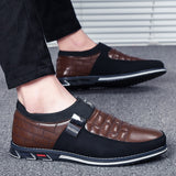 Oxfords Leather Men Shoes Fashion Casual Slip On Formal Business Wedding Dress